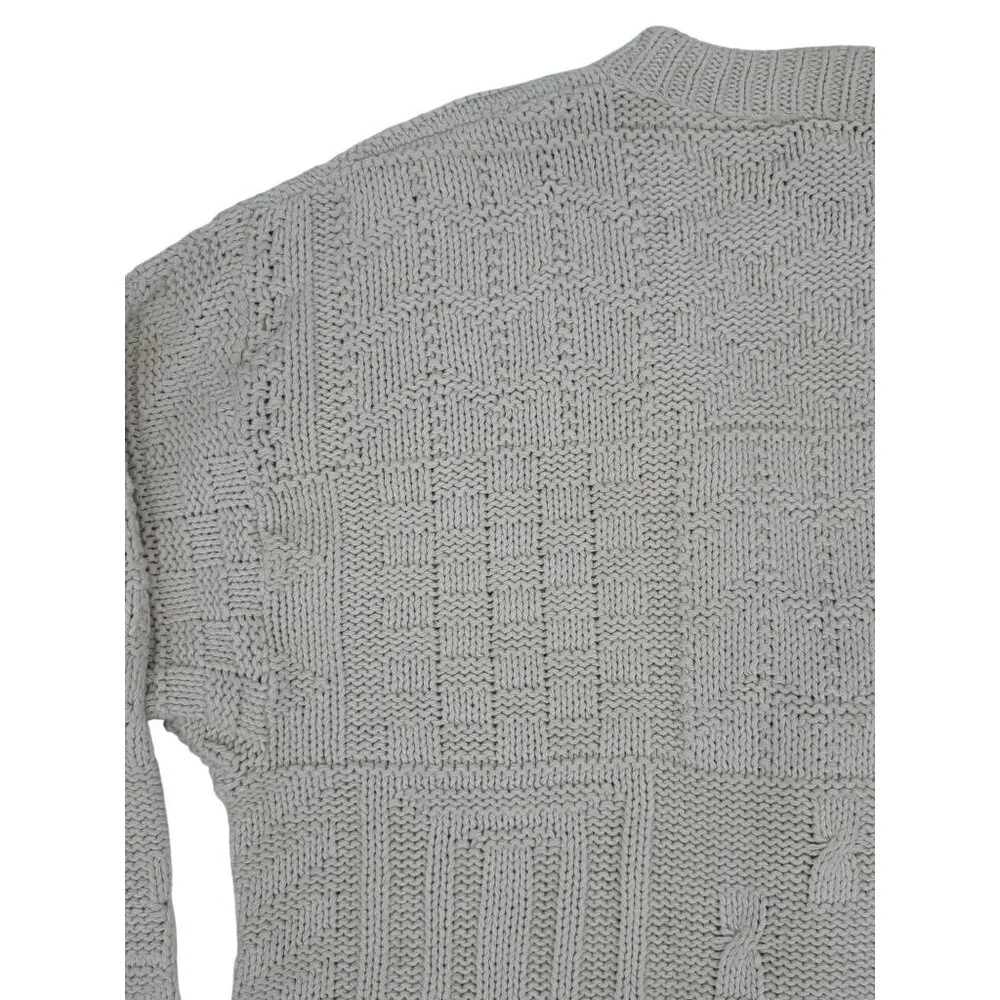 Vintage Y2K American Eagle Knit V-Neck Button Down Grunge 90s Grandpa Cardigan L - Picture 9 of 14